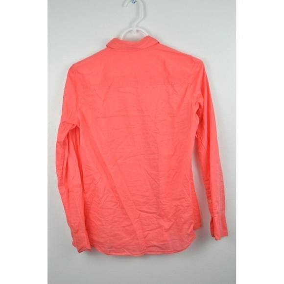 J Crew sz 0 Boy Shirt  Cotton Long Sleeve Button - Picture 3 of 4